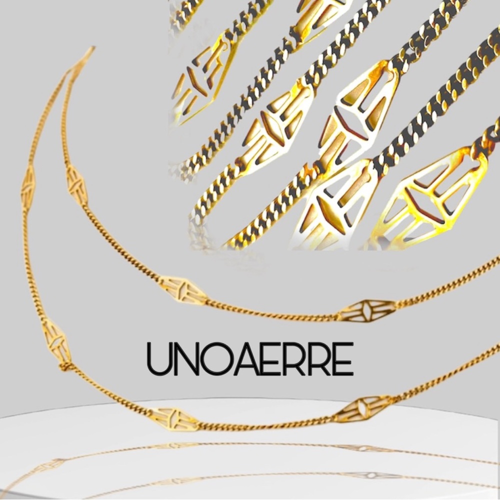 14k gold 28” UNOAERRE Italian luxury necklace